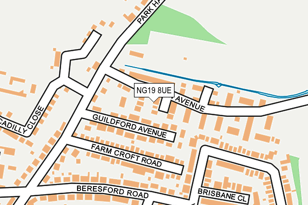 NG19 8UE map - OS OpenMap – Local (Ordnance Survey)