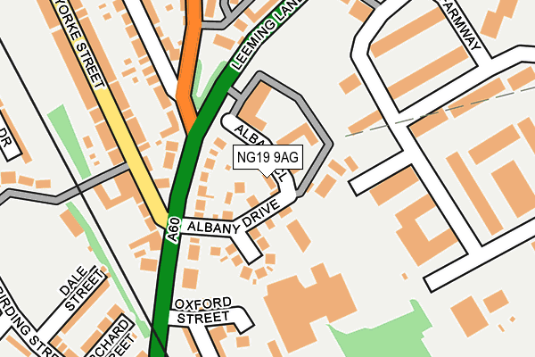 NG19 9AG map - OS OpenMap – Local (Ordnance Survey)