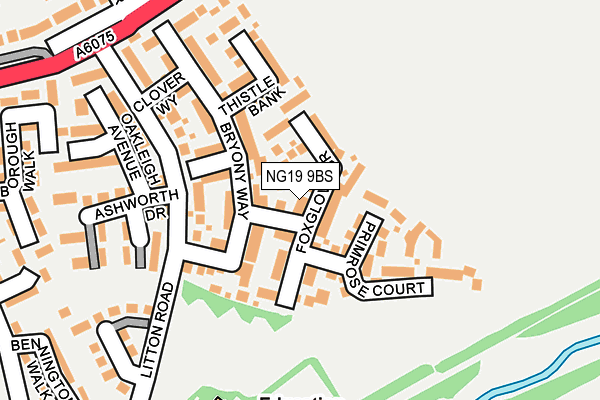 NG19 9BS map - OS OpenMap – Local (Ordnance Survey)