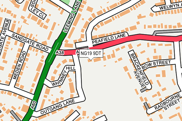 NG19 9DT map - OS OpenMap – Local (Ordnance Survey)