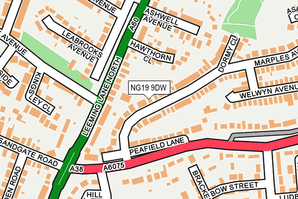 NG19 9DW map - OS OpenMap – Local (Ordnance Survey)