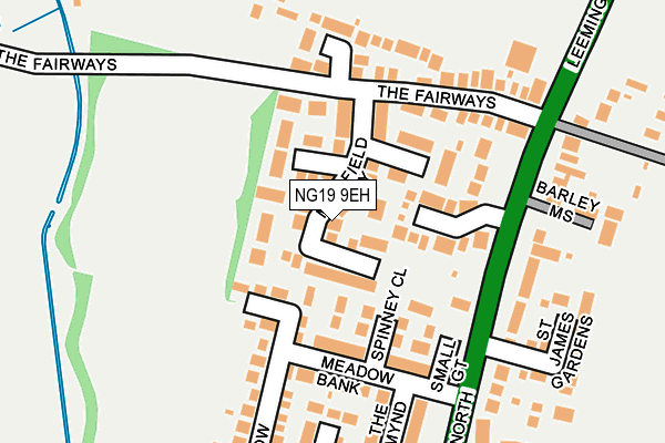 NG19 9EH map - OS OpenMap – Local (Ordnance Survey)