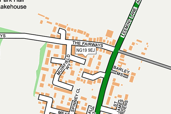 NG19 9EJ map - OS OpenMap – Local (Ordnance Survey)