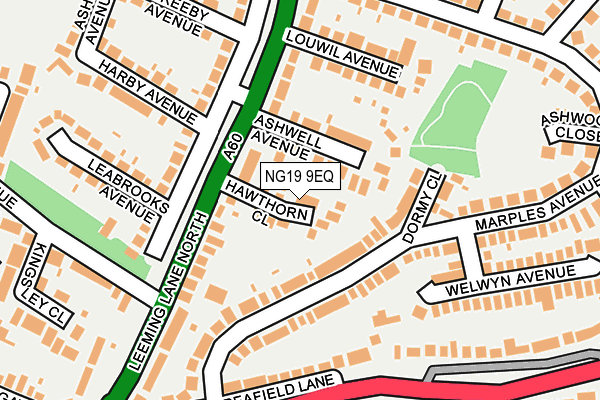 NG19 9EQ map - OS OpenMap – Local (Ordnance Survey)