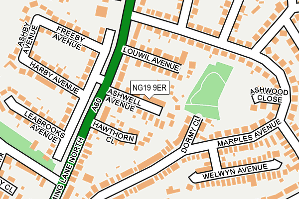 NG19 9ER map - OS OpenMap – Local (Ordnance Survey)