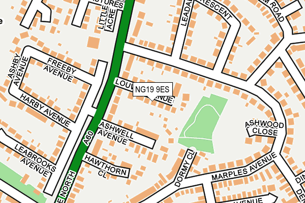 NG19 9ES map - OS OpenMap – Local (Ordnance Survey)