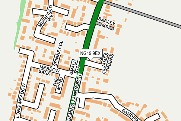 NG19 9EX map - OS OpenMap – Local (Ordnance Survey)