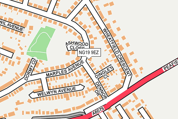 NG19 9EZ map - OS OpenMap – Local (Ordnance Survey)