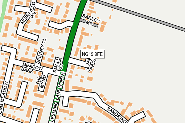 NG19 9FE map - OS OpenMap – Local (Ordnance Survey)