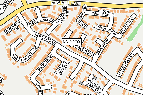 NG19 9GQ map - OS OpenMap – Local (Ordnance Survey)