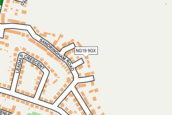 NG19 9GX map - OS OpenMap – Local (Ordnance Survey)