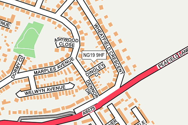 NG19 9HF map - OS OpenMap – Local (Ordnance Survey)