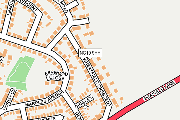 NG19 9HH map - OS OpenMap – Local (Ordnance Survey)