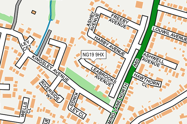 NG19 9HX map - OS OpenMap – Local (Ordnance Survey)