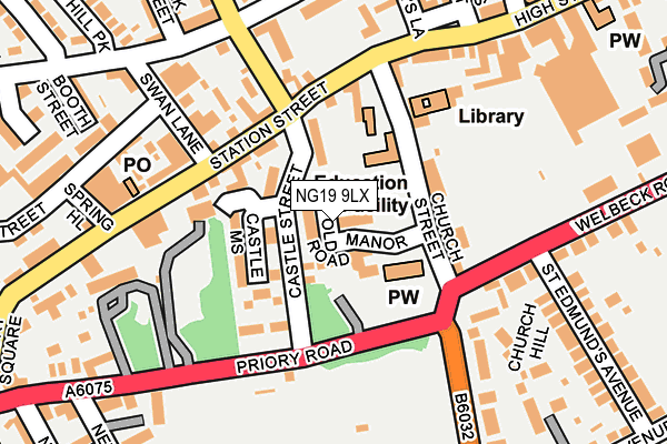 NG19 9LX map - OS OpenMap – Local (Ordnance Survey)