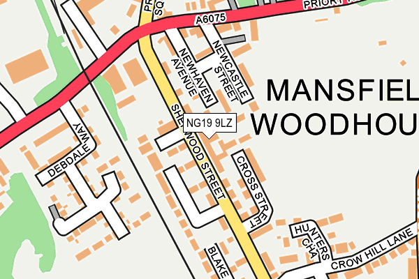 NG19 9LZ map - OS OpenMap – Local (Ordnance Survey)