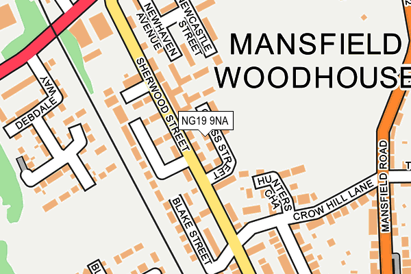 NG19 9NA map - OS OpenMap – Local (Ordnance Survey)