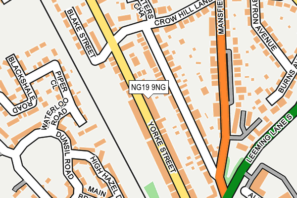 NG19 9NG map - OS OpenMap – Local (Ordnance Survey)