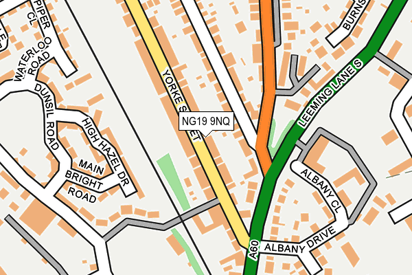 NG19 9NQ map - OS OpenMap – Local (Ordnance Survey)