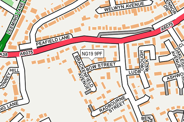 NG19 9PF map - OS OpenMap – Local (Ordnance Survey)