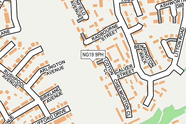 NG19 9PH map - OS OpenMap – Local (Ordnance Survey)