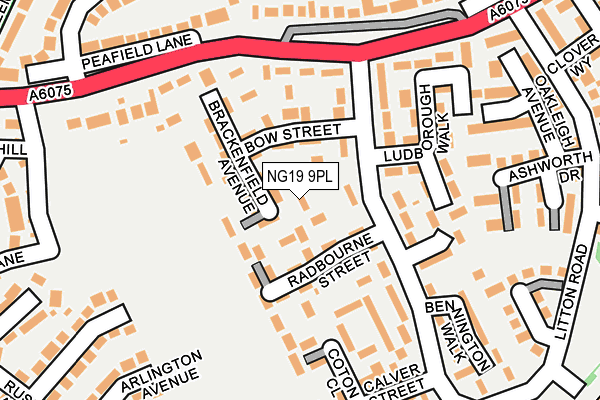 NG19 9PL map - OS OpenMap – Local (Ordnance Survey)