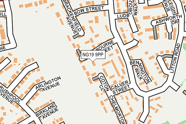 NG19 9PP map - OS OpenMap – Local (Ordnance Survey)