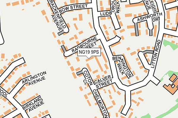 NG19 9PS map - OS OpenMap – Local (Ordnance Survey)