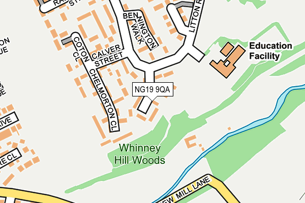 NG19 9QA map - OS OpenMap – Local (Ordnance Survey)