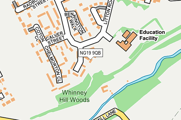 NG19 9QB map - OS OpenMap – Local (Ordnance Survey)