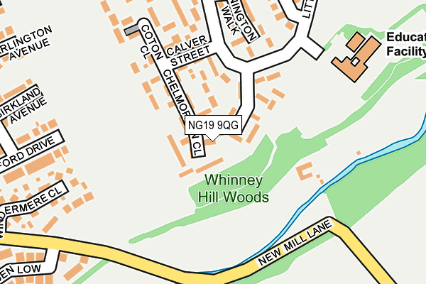 NG19 9QG map - OS OpenMap – Local (Ordnance Survey)