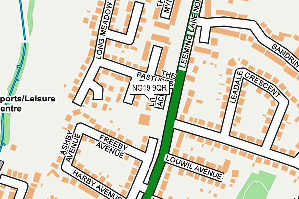 NG19 9QR map - OS OpenMap – Local (Ordnance Survey)