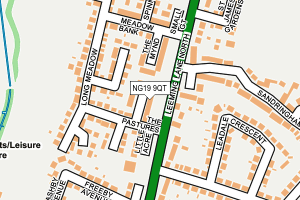NG19 9QT map - OS OpenMap – Local (Ordnance Survey)