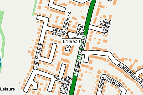 NG19 9QU map - OS OpenMap – Local (Ordnance Survey)