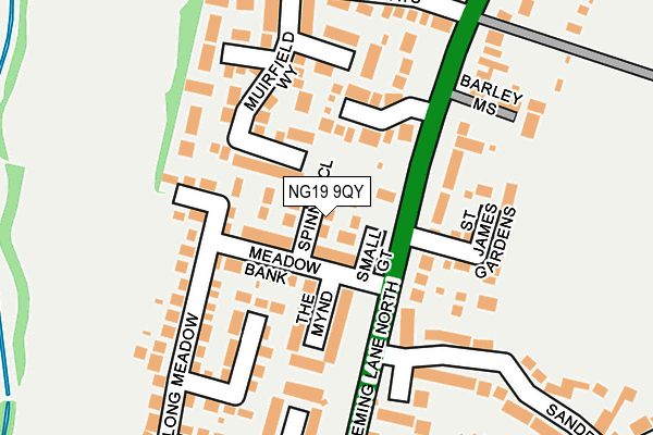 NG19 9QY map - OS OpenMap – Local (Ordnance Survey)