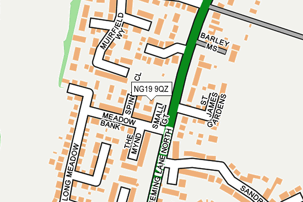 NG19 9QZ map - OS OpenMap – Local (Ordnance Survey)