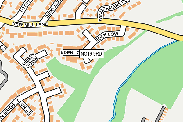 NG19 9RD map - OS OpenMap – Local (Ordnance Survey)