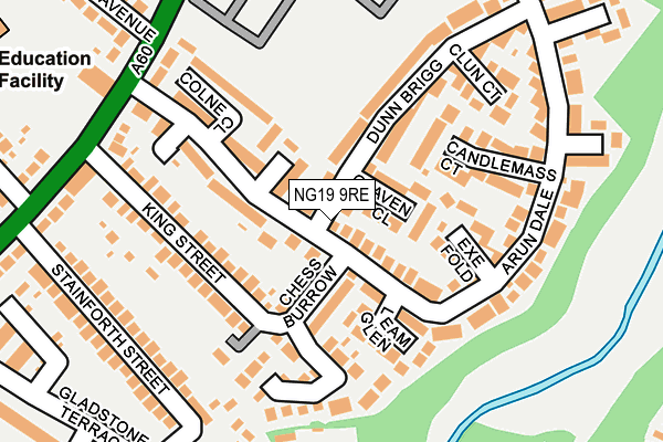 NG19 9RE map - OS OpenMap – Local (Ordnance Survey)