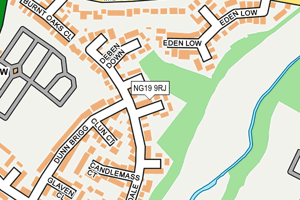 NG19 9RJ map - OS OpenMap – Local (Ordnance Survey)