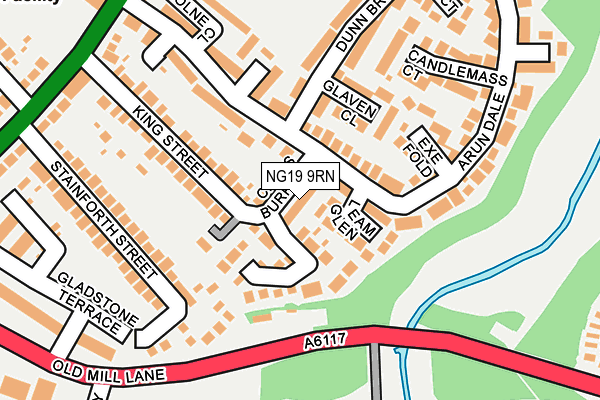 NG19 9RN map - OS OpenMap – Local (Ordnance Survey)