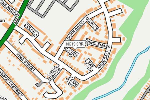 NG19 9RR map - OS OpenMap – Local (Ordnance Survey)