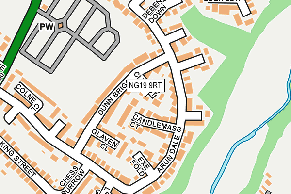 NG19 9RT map - OS OpenMap – Local (Ordnance Survey)