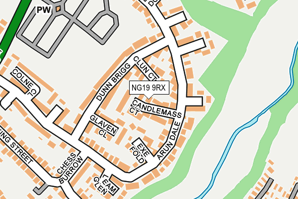 NG19 9RX map - OS OpenMap – Local (Ordnance Survey)