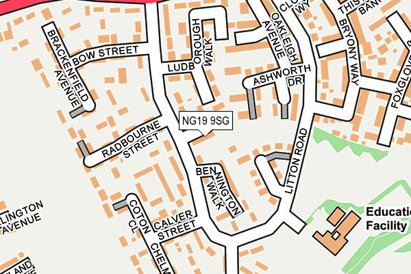 NG19 9SG map - OS OpenMap – Local (Ordnance Survey)