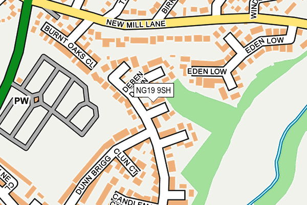 NG19 9SH map - OS OpenMap – Local (Ordnance Survey)