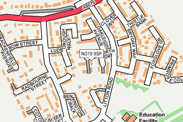 NG19 9SP map - OS OpenMap – Local (Ordnance Survey)