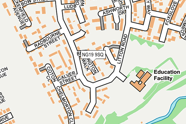 NG19 9SQ map - OS OpenMap – Local (Ordnance Survey)