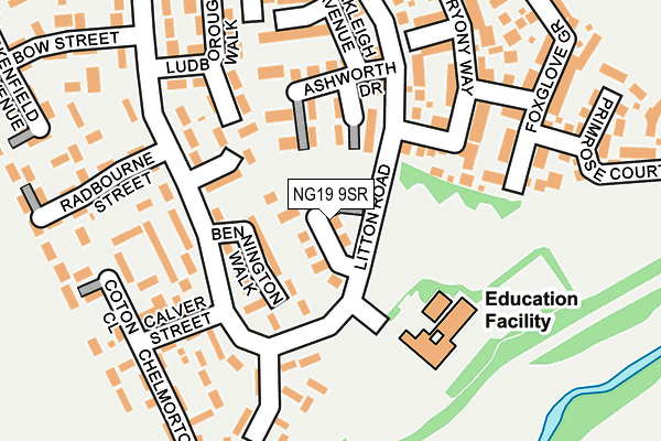 NG19 9SR map - OS OpenMap – Local (Ordnance Survey)