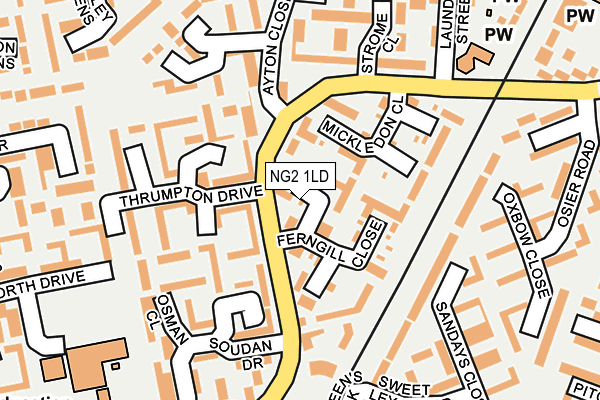 NG2 1LD map - OS OpenMap – Local (Ordnance Survey)