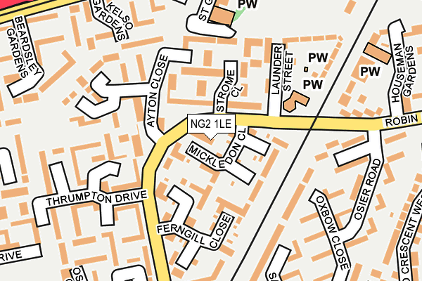 NG2 1LE map - OS OpenMap – Local (Ordnance Survey)